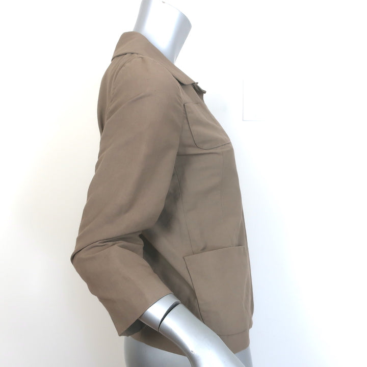 Marni Edition 2011 Snap-Front Jacket Brown Linen-Blend Size 38