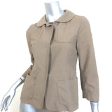 Marni Edition 2011 Snap-Front Jacket Brown Linen-Blend Size 38