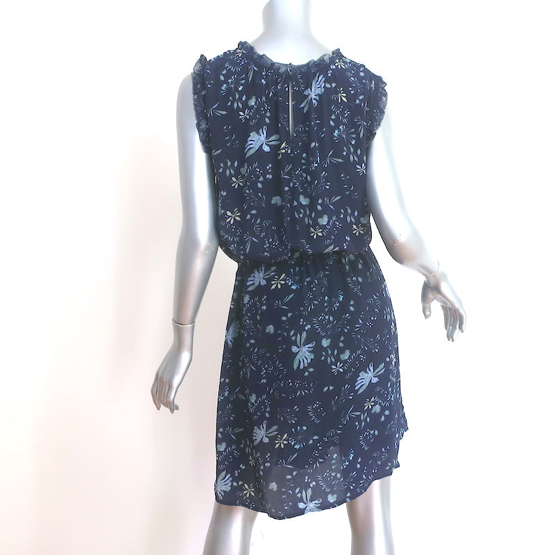 Velvet by Graham &amp; Spencer Raelynn Mini Dress Navy Floral Print Size Medium NEW