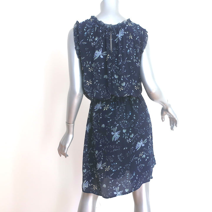 Velvet by Graham &amp; Spencer Raelynn Mini Dress Navy Floral Print Size Medium NEW