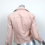 AllSaints Dalby Leather Biker Jacket Pale Pink Size US 4