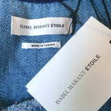 Isabel Marant Etoile Oriane Denim Mini Dress Blue Size 36 Short Sleeve Shift NEW