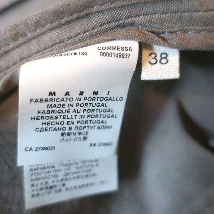 Marni Edition 2011 Snap-Front Jacket Brown Linen-Blend Size 38