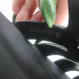 Authentic Prada Soft Cage rubber fisherman sandals in black, pre-owned and gently worn luxury footwear