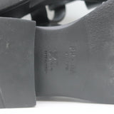 Prada soft-cage rubber fisherman sandals in black, pre-owned authentic designer condition