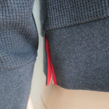 Thom Browne 4-Bar Waffle Knit Zip-Up Hoodie Charcoal Size 4