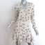 Veronica Beard Riggins Flounce Mini Dress Cream Floral Print Stretch Silk Size 0