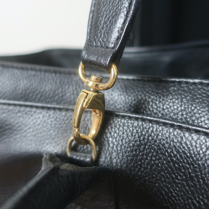 Chanel 2008 Cerf Executive Shopper Tote Black Caviar Leather Medium Shoulder Bag