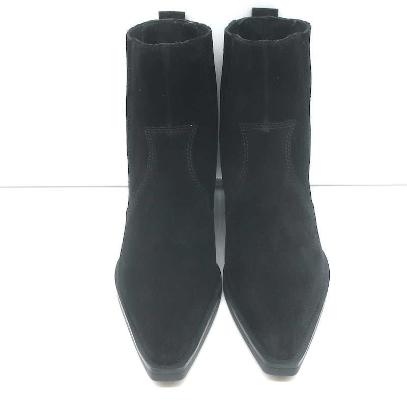 Rag &amp; Bone Dart western ankle boots, black suede, size 36 — authentic pre-owned, like-new luxury condition