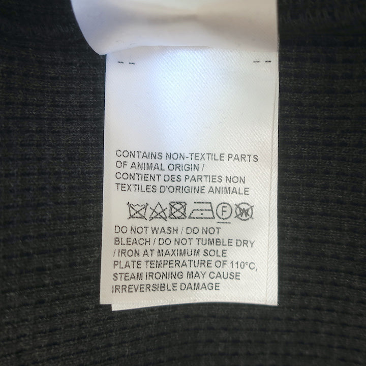 Thom Browne 4-Bar Waffle Knit Zip-Up Hoodie Charcoal Size 4