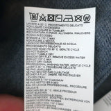 Dsquared2 Lilou Ruffled Paint-Splattered Denim Shirt Dark Blue Size 38