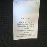 Thom Browne 4-Bar Waffle Knit Zip-Up Hoodie Charcoal Size 4