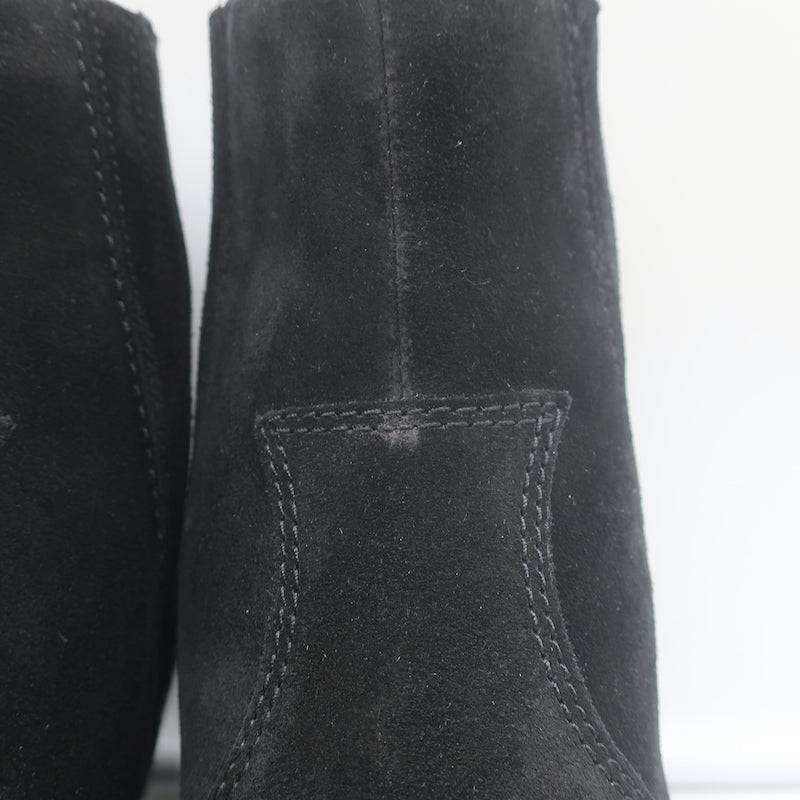 Rag &amp; Bone western ankle boots in black suede, size 36 — authentic pre-owned, like-new condition