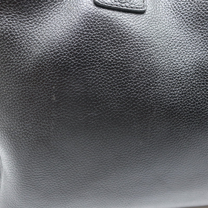 Chanel 2008 Cerf Executive Shopper Tote Black Caviar Leather Medium Shoulder Bag