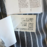 Brunello Cucinelli Monili-Collar Striped Button Down Top Gray/White Size Medium