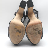 Jimmy Choo Heloise 120 Knotted Platform Sandals Coffee Leather Size 37