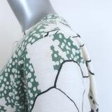 Marni Tie-Back Tee White Cactus Print Cotton Jersey Size 42 Short Sleeve Top