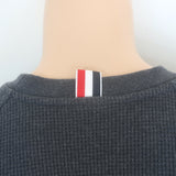 Thom Browne 4-Bar Waffle Knit Raglan Sweatshirt Charcoal Cotton Size 4