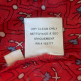 Ulla Johnson Minou Blouse Red Paisley Print Chiffon Size 2 Long Sleeve Top NEW