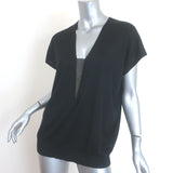 Brunello Cucinelli Cashmere Monili-Insert Short Sleeve Sweater Black Size Medium
