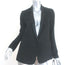 Nili Lotan Satin-Lapel Blazer Black Crepe Size 0 One-Button Jacket NEW