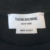 Thom Browne 4-Bar Waffle Knit Raglan Sweatshirt Charcoal Cotton Size 4