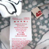 Marni Tie-Back Tee White Cactus Print Cotton Jersey Size 42 Short Sleeve Top