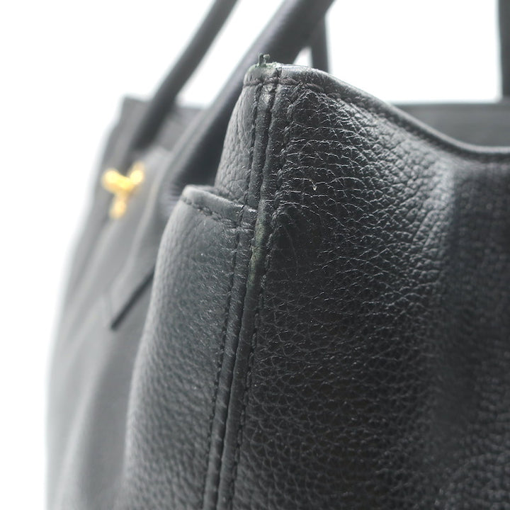 Chanel 2008 Cerf Executive Shopper Tote Black Caviar Leather Medium Shoulder Bag