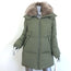 Yves Salomon ARMY Convertible Down Puffer Coat Green Size 38 Hooded Vest NEW