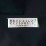 Brunello Cucinelli Cashmere Monili-Insert Short Sleeve Sweater Black Size Medium