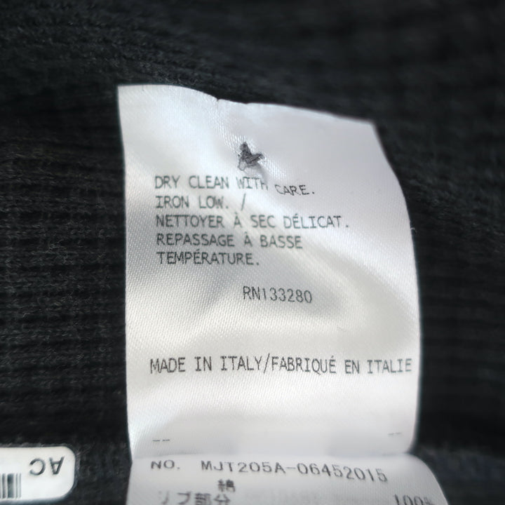 Thom Browne 4-Bar Waffle Knit Raglan Sweatshirt Charcoal Cotton Size 4