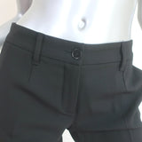 Dolce & Gabbana Trousers Black Stretch Wool Size 36 Straight Leg Pants