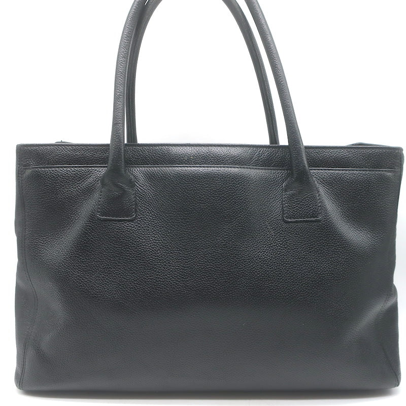 Chanel 2008 Cerf Executive Shopper Tote Black Caviar Leather Medium Shoulder Bag