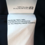 Machka Bow-Embellished Button Down Shirt Navy Poplin Size 36 Long Sleeve Top