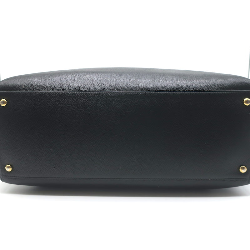 Chanel 2008 Cerf Executive Shopper Tote Black Caviar Leather Medium Shoulder Bag