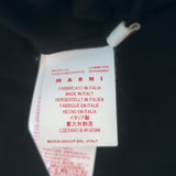 Marni Asymmetric Ruffled-Back Tee Black Cotton Jersey Size 44 Short Sleeve Top