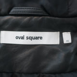 Oval Square leather hooded bomber jacket in black, luxury pre-owned and gently worn.