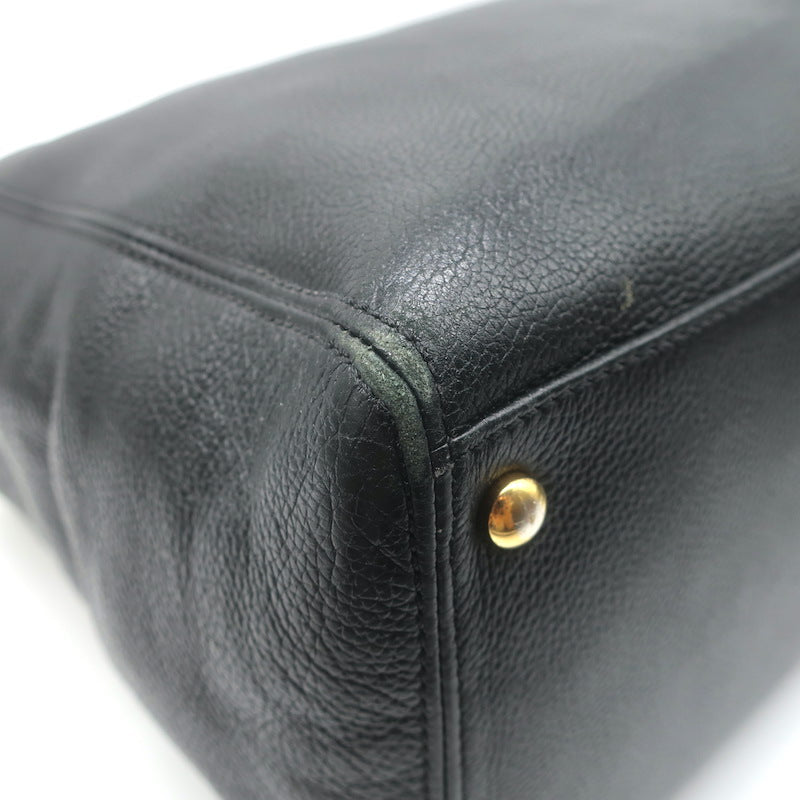 Chanel 2008 Cerf Executive Shopper Tote Black Caviar Leather Medium Shoulder Bag