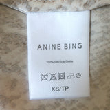 Anine Bing Bar Midi Skirt Beige Python Print Silk Charmeuse Size Extra Small NEW