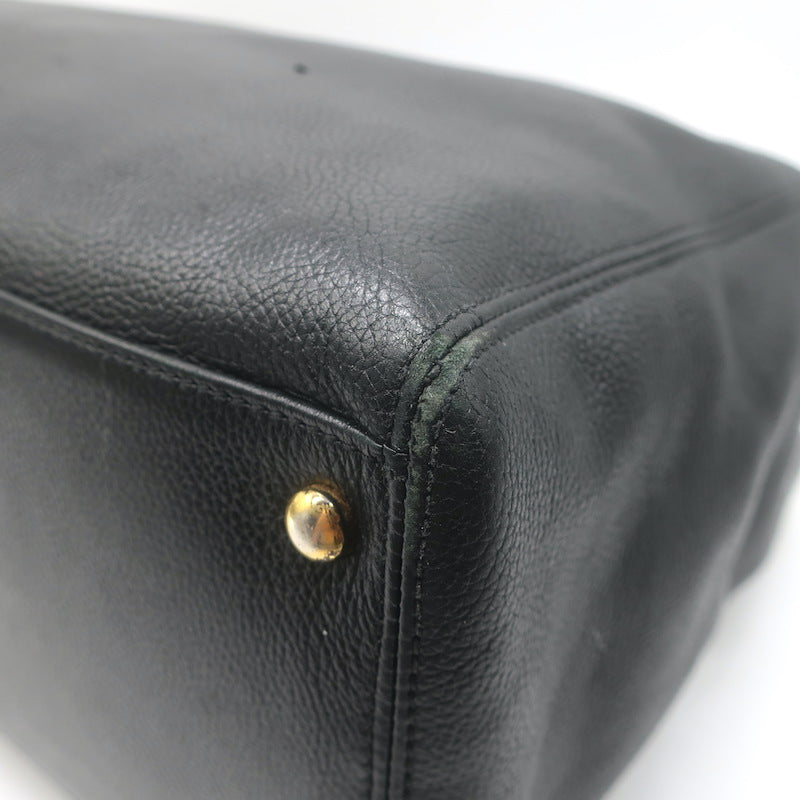 Chanel 2008 Cerf Executive Shopper Tote Black Caviar Leather Medium Shoulder Bag