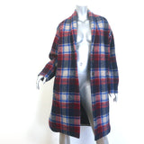 Isabel Marant Etoile Gabriel Plaid Coat Red/Blue Wool-Blend Size 34