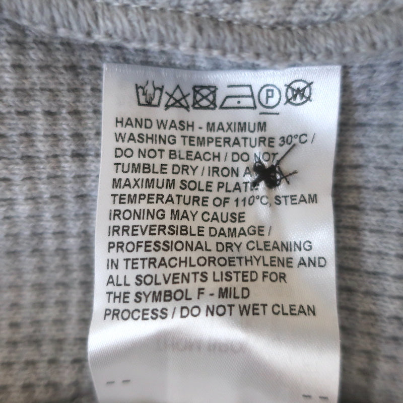 Thom Browne 4-Bar Waffle Knit Collared Cardigan Light Gray Cashmere-Wool Size 4