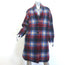 Isabel Marant Etoile Gabriel Plaid Coat Red/Blue Wool-Blend Size 34