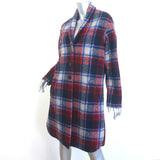 Isabel Marant Etoile Gabriel Plaid Coat Red/Blue Wool-Blend Size 34
