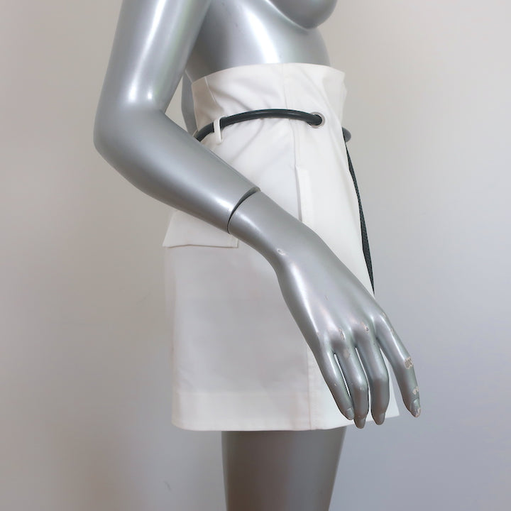 3.1 Phillip Lim Origami Pleated Shorts White Stretch Cotton Size 0 NEW