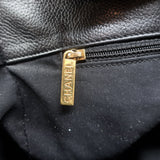 Chanel 2008 Cerf Executive Shopper Tote Black Caviar Leather Medium Shoulder Bag