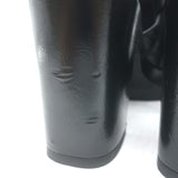 Chanel 24P Quilted Leather CC Platform Slingback Sandals Black Size 36