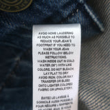 FRAME collarless denim jacket in Cleopatra dark blue denim — authentic pre-owned designer piece, size Small