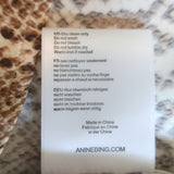 Anine Bing Lace-Trim Cami Beige Python Print Silk Charmeuse Size Small NEW