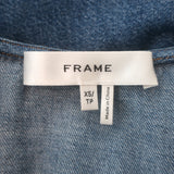 FRAME Fleet denim sailor-collar shirt, blue cotton-lyocell blend, extra-small, pre-owned and gently worn luxury top
